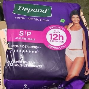 Depend Night Defense Women's Incontinence Underwear - Purple, Small
